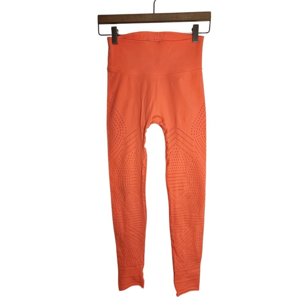 Free People Leggings Women's Small Eyelet‎ Yoga Running Orange
